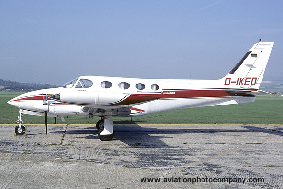 E Schuh Cessna 340 D-IKEO at Shoreham (1985)