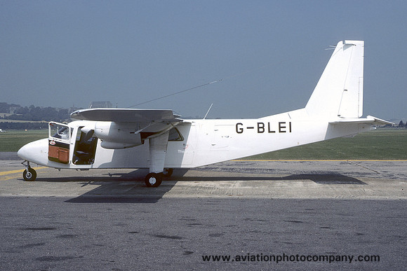 Britten Norman BN-2 Islander G-BLEI at Shoreham (1984)