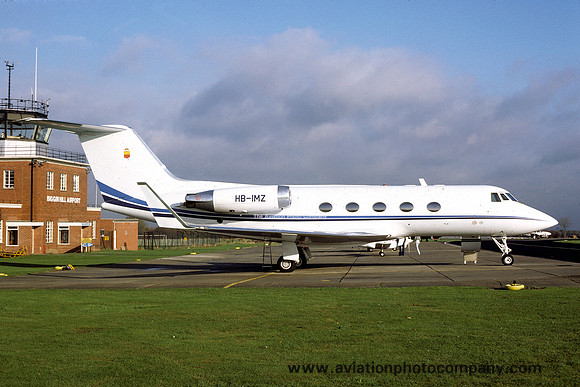 Natascha Establishment Vaduz Gulfstream II HB-IMZ at Biggin Hill (1985)