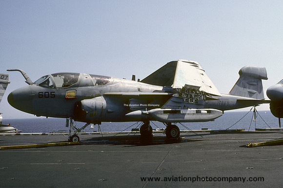 US Navy VAQ-133 Grumman EA-6B Prowler 161778/NH-605 on board USS Enterprise (1986)