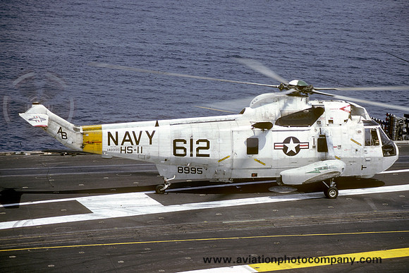 US Navy HS-11 Sikorsky SH-3H Sea King 148995/AB-612 on board USS America (1986)