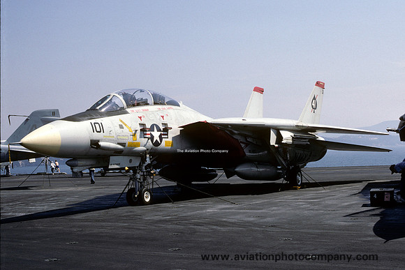 US Navy VF-41 Grumman F-14A Tomcat 162689/AJ-101 on board USS Nimitz (1987)