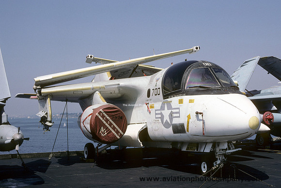 US Navy VS-24 Lockheed S-3A Viking 160144/AJ-700 on board USS Nimitz (1987)