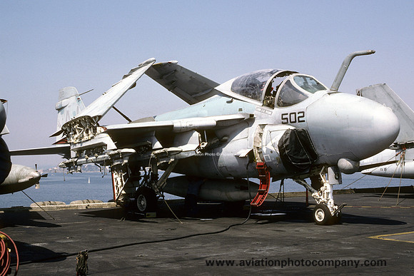 US Navy VA-35 Grumman A-6E Intruder 161675/AJ-502 on board USS Nimtz (1987)