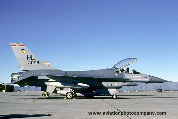 USAF 388 TFW 34 TFS General Dynamics F-16A Fighting Falcon 82-0008/HL (1985)