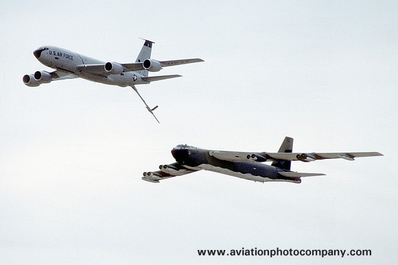 USAF 93 BW Boeing B-52G Stratofortress 57-6514 with KC-135R (1987)