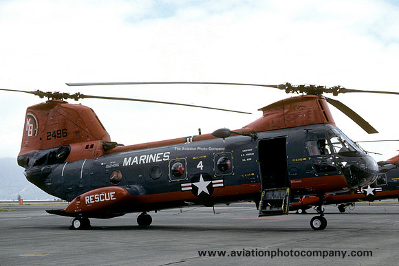 US Marines Kaneohe Bay Verto HH-46A Sea Knight 152496/KB-4 (1987)