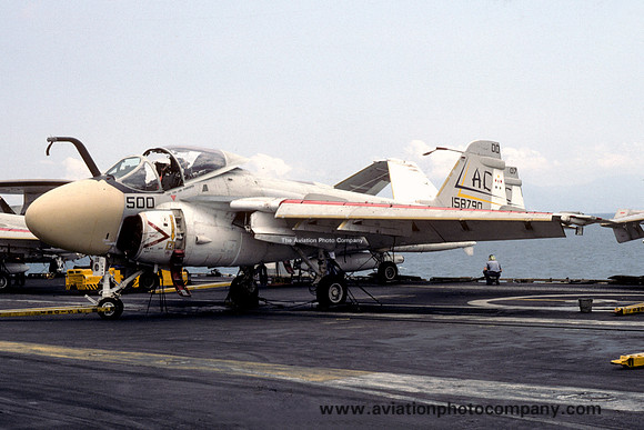 US Navy VA-75 Grumman A-6E Intruder 158790/AC-500 on board USS Saratoga (1980)