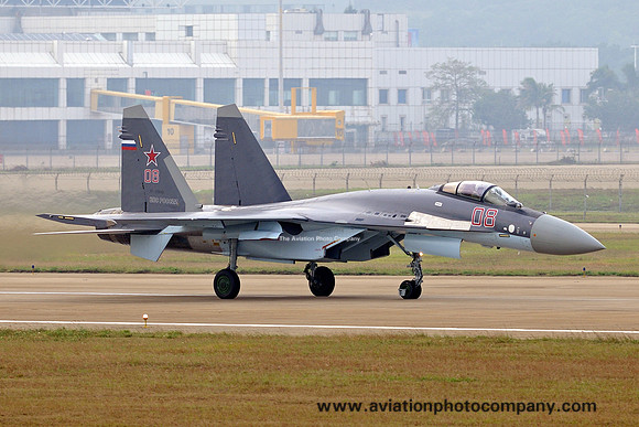 Russian Air Force Sukhoi Su-35S RF-93648/08 at the Zhuhai Airshow (2014)
