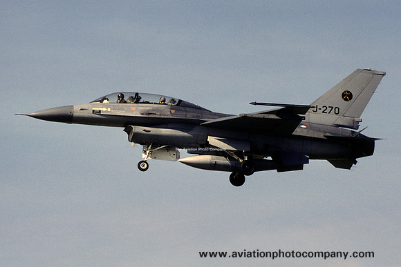 Dutch Air Force 323 Squadron GD F-16B Fighting Falcon J-270 (1986)