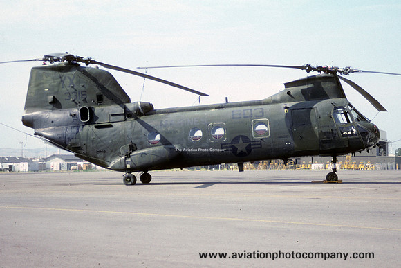 US Marines HMM-166 Vertol CH-46E Sea Knight 153316/YX-603 (1991)