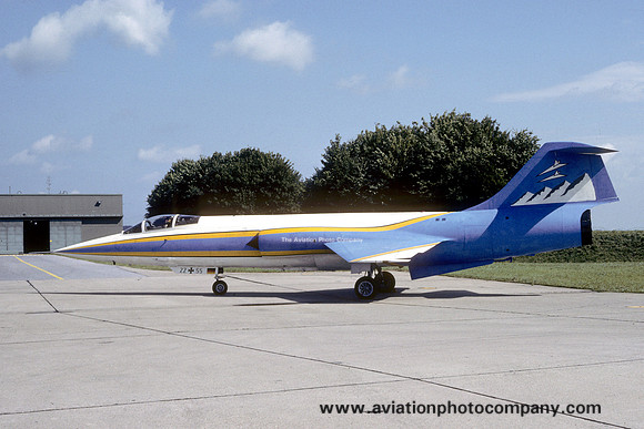 West German Air Force JBG34 Lockheed F-104G Starfighter 22+55 (1989)