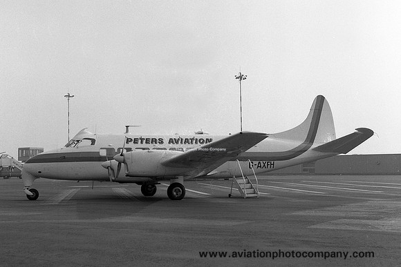 Peters Aviation De Havilland Heron 1B G-AXFH at Newcastle (1972)