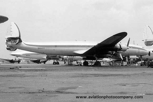 Lockheed L-1049H Super Constellation N6937C stored at Mesa Falcon Field (1980)
