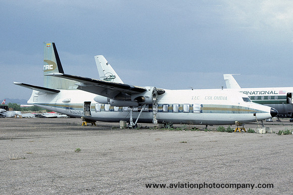 TAC Colombia Fairchild F-27 N5098A derelict at Marana (1984)