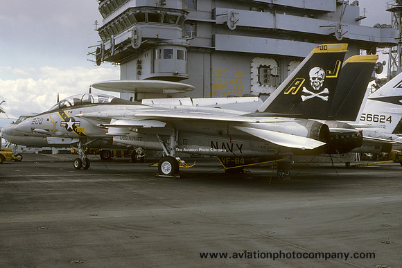 US Navy VF-84 Grumman F-14A Tomcat 160393/AJ-200 on board USS Nimitz (1978)