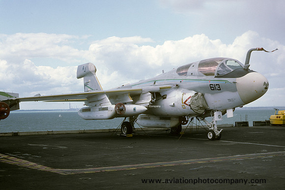US Navy VAQ-135 Grumman EA-6B Prowler 160433/AJ-613 on board USS Nimitz (1978)