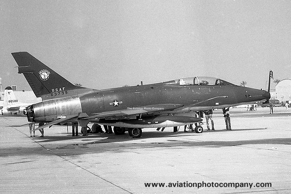 USAF Missouri ANG 110 TFS North American F-100F Super Sabre 56-3739