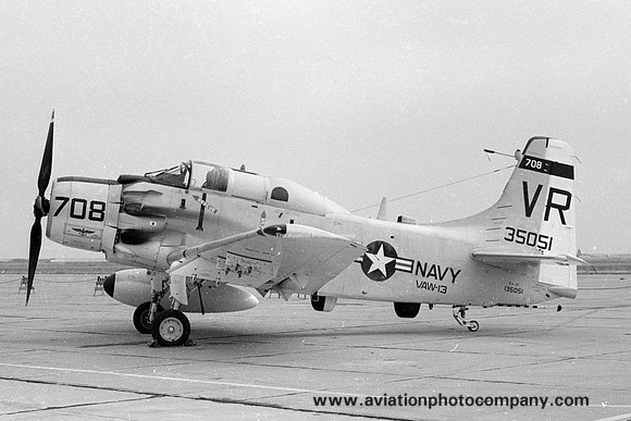 US Navy VAW-13 Douglas EA-1F Skyraider 135051/VR-708 (1967)