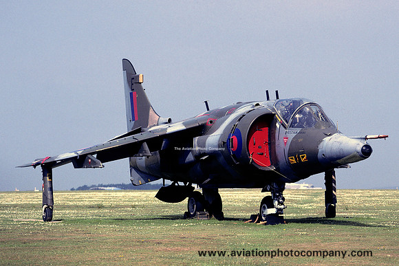RAF Hawker Siddeley Harrier GR.3 XV806 displayed at RNAS Culdrose (1995)