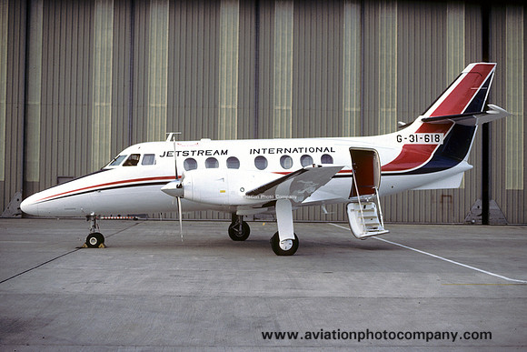 Jetstream International BAe Jetstream 31 G-31-618 at East Midlands (1983)