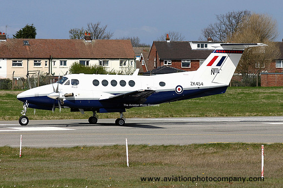 RAF 45 Squadron Beech King Air 200 ZK454/N at Warton (2006)