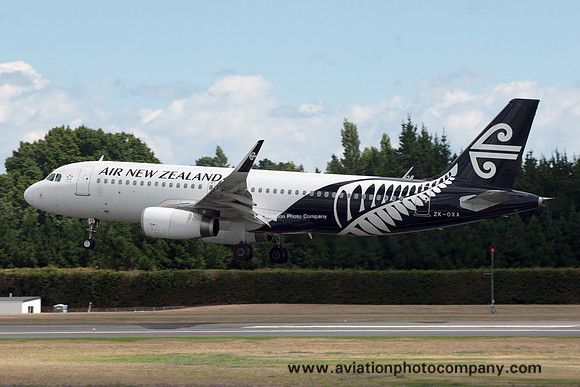 Air New Zealand Airbus A320-232SL ZK-OXA at Christchurch IAP (2017)