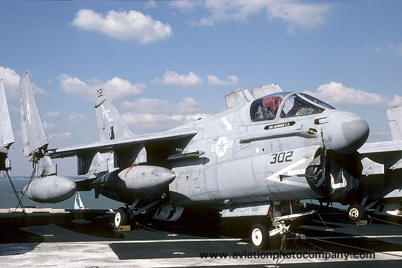 US Navy VA-37 LTV A-7E Corsair 158663/AE-302 on board USS Forrestal (1987)