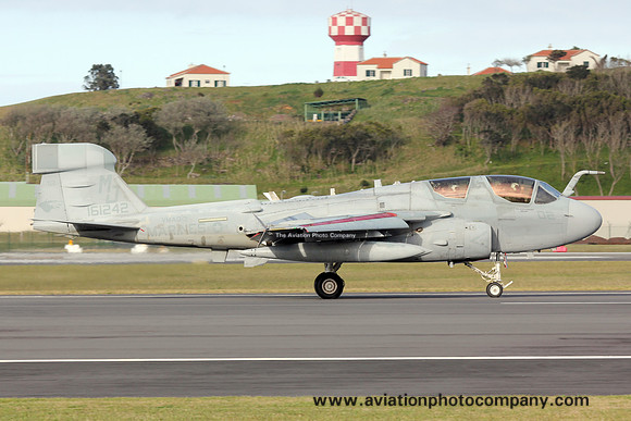US Marines VMAQ-3 Grumman EA-6B Prowler 161242/MD-02 at Lajes (2017)