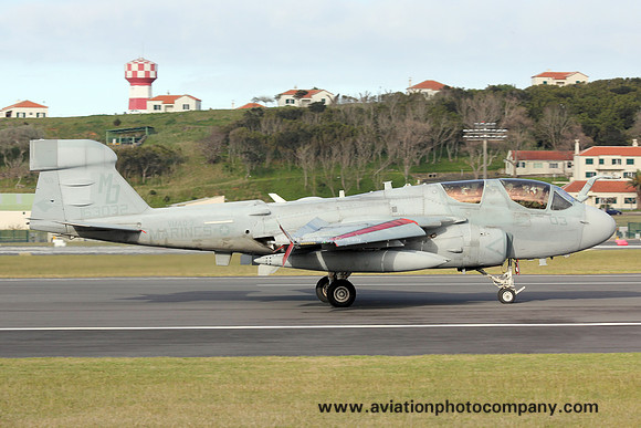 US Marines VMAQ-3 Grumman EA-6B Prowler 163032/MD-03 at Lajes (2017)