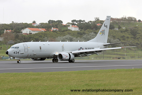 US Navy VP-45 Boeing P-8A Poseidon 168434/LN at Lajes (2017)