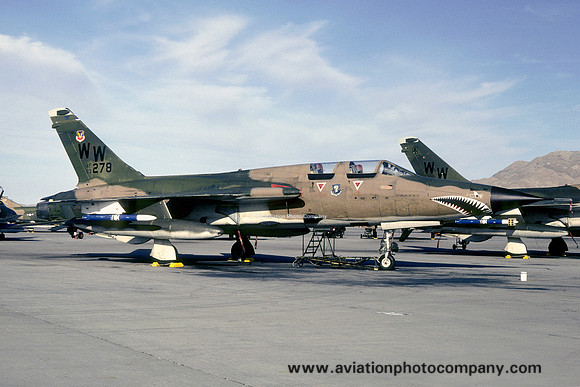 USAF 35 TFW 562 TFS Republic F-105G Thunderchief 63-8278/WW at Nellis AFB (1980)