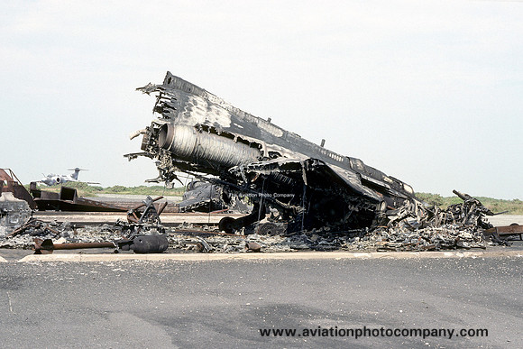 Royal Navy Blackburn Buccaneer S.1 XN953 wrecked at Predannack (1995)