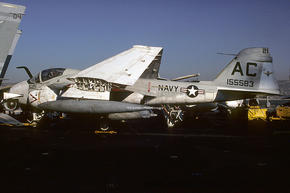 US Navy VA-75 Grumman KA-6D Intruder 155583/AC-521 on board USS John F. Kennedy (1988)