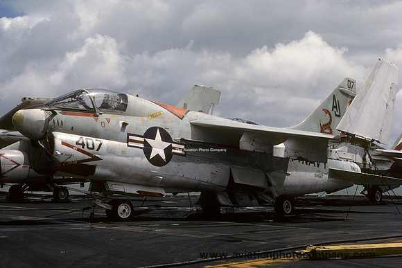 US Navy VA-86 LTV A-7E Corsair 158667/AJ-407 on board USS John F. Kennedy (1978)