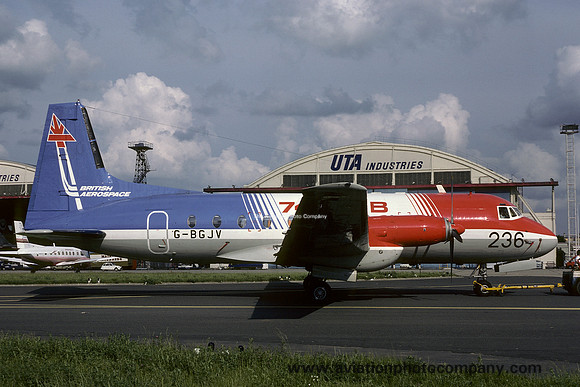 British Aerospace Hawker Siddeley HS.748 G-BGJV at the Paris Air Show