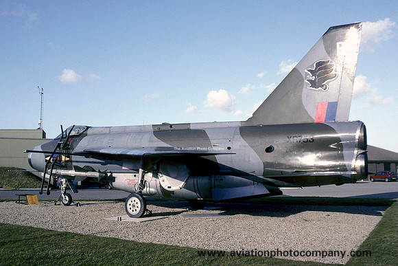 RAF 11 Squadron English Electric Lightning F.6 XR753/BP displayed at RAF Leeming (1997)