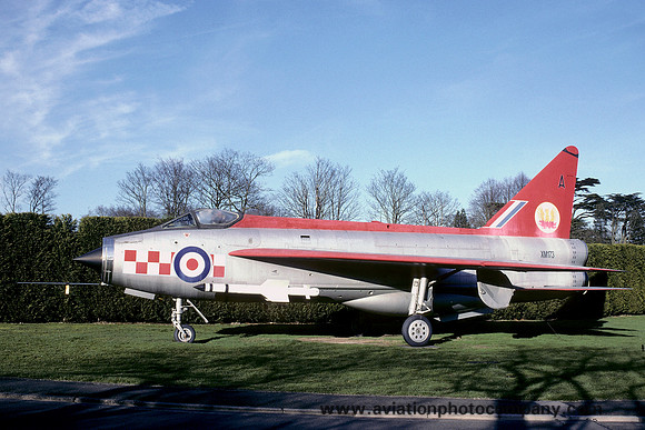RAF English Electric Lightning F.1 XM173 displayed at Bentley Priory (1997)