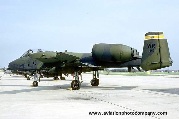 USAF 81st Tactical Fighter Wing 92nd Tactical Fighter Squadron Fairchild A-10A Thunderbolt 81-0963/WR (1987)
