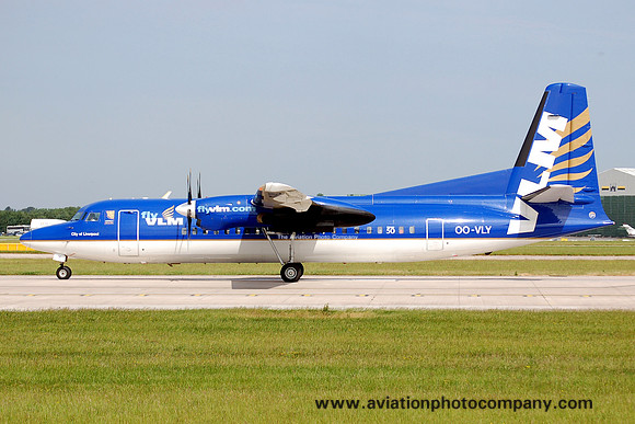 VLM Airlines Fokker 50 OO-VLY at Manchester IAP (2006)