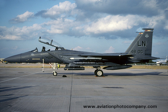 USAF 48th Fighter Wing McDonnell Douglas F-15E Strike Eagle 91-0313/LN at RIAT Fairford (2003)