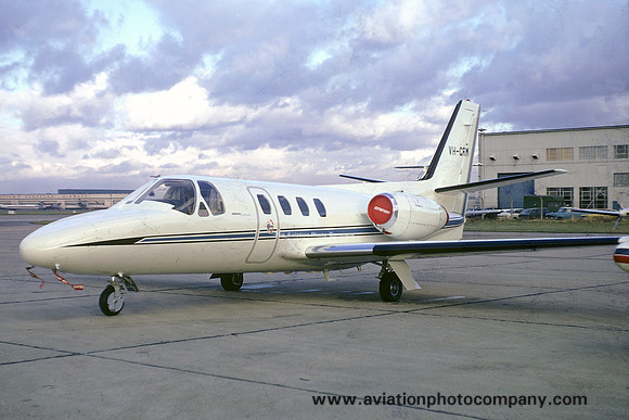 Cessna 500 Citation I VH-CRM at London Heathrow
