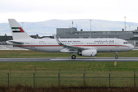Sharjah Royal Flight Airbus A320-232 ACJ Prestige A6-SHJ at Prestwick (2017)