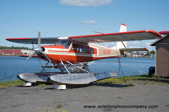 Helio H-295 Super Courier N29R at the Lake Hood Seaplane Base (2016)