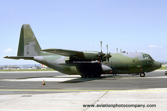 USAF West Virginia Air National Guard 130th Tactical Airlift Squadron Lockheed C-130H Hercules 79-0475 at Rhein Main (1987)