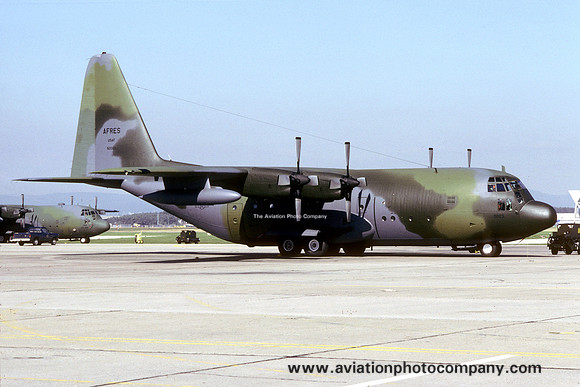 USAF AFRes 758th Tactical Airlift Squadron Lockheed C-130A Hercules 55-0003 (1987)