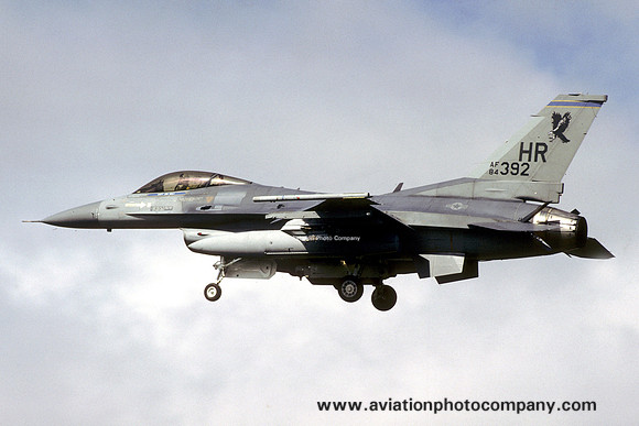 USAF 50th Tactical Fighter Wing 10th Tactical Fighter Squadron GD F-16C Fighting Falcon 84-1392/HR (1987)