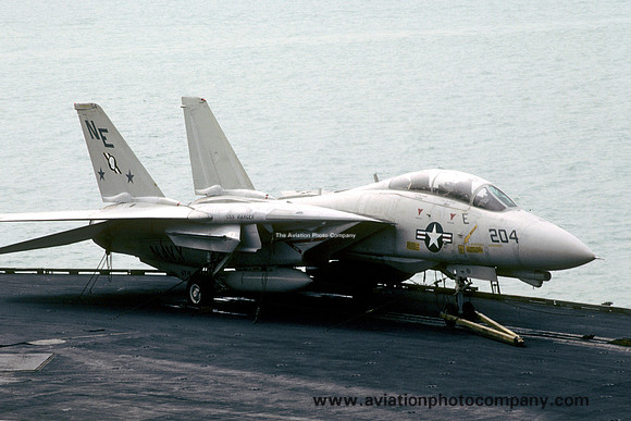 US Navy VF-2 Grumman F-14A Tomcat 162602/NE-204 on board USS Ranger (1987)