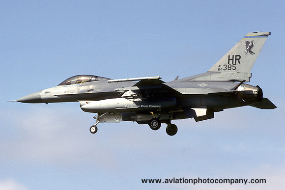 USAF 50th Tactical Fighter Wing 10th Tactical Fighter Squadron GD F-16C Fighting Falcon 84-1385/HR (1987)