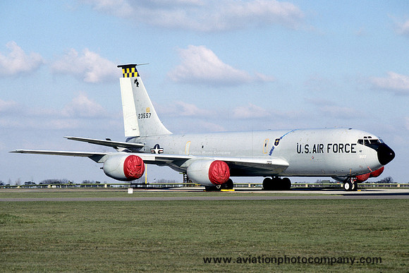 USAF 19th Air Refueling Wing Boeing KC-135R Stratotanker 62-3557 at RAF Mildenhall (1987)